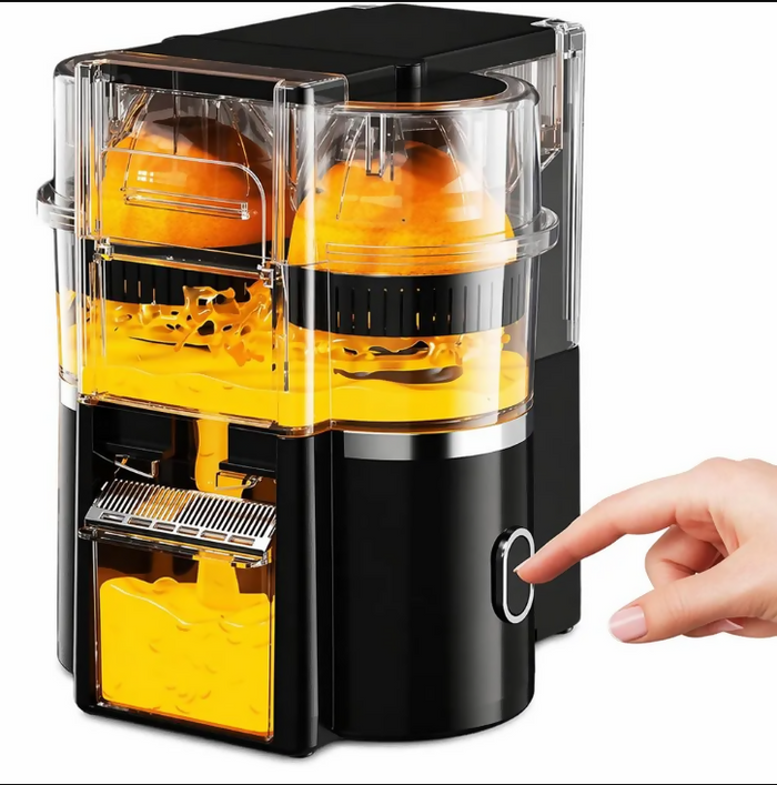 EXTRACTOR DE JUGO DE NARANJA ELÉCTRICO DOBLE CABEZAL