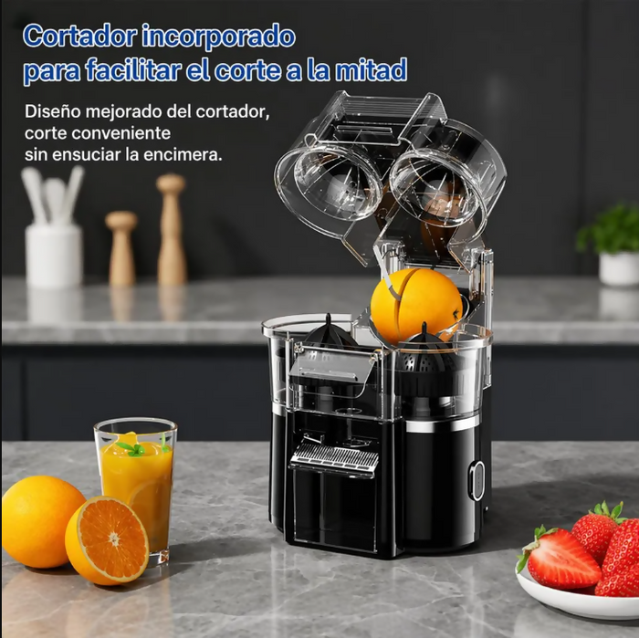 EXTRACTOR DE JUGO DE NARANJA ELÉCTRICO DOBLE CABEZAL
