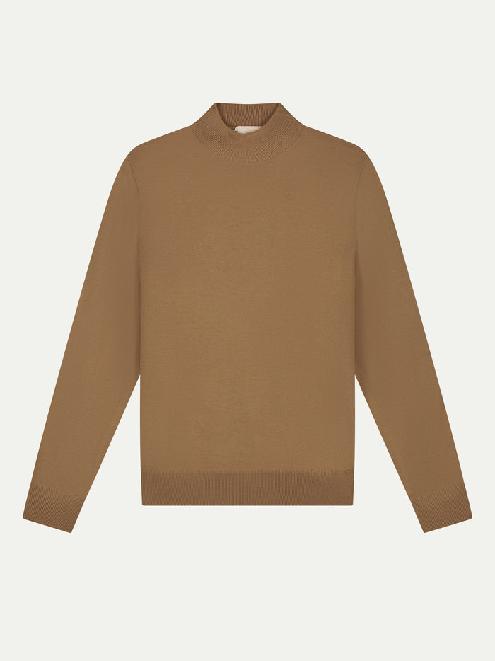 Extrafine Merino Mockneck Caramel