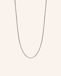 “Frankie” Delicate Black Steel Chain