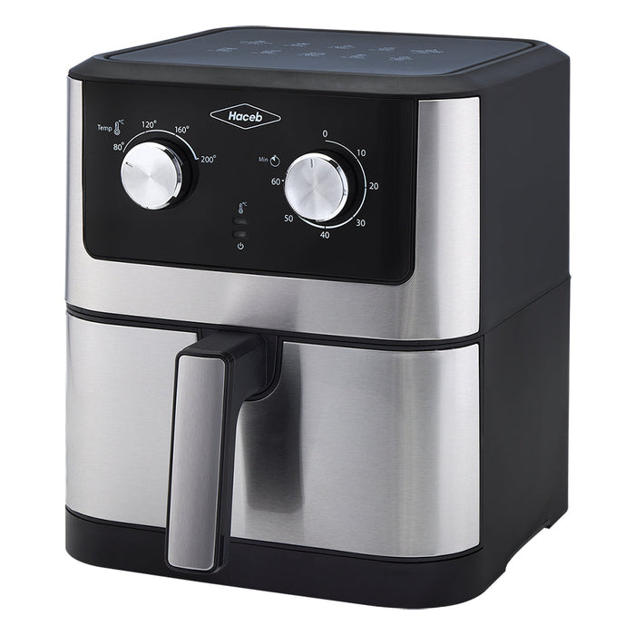 Freidora de Aire Haceb 6 litros  Inox Negra