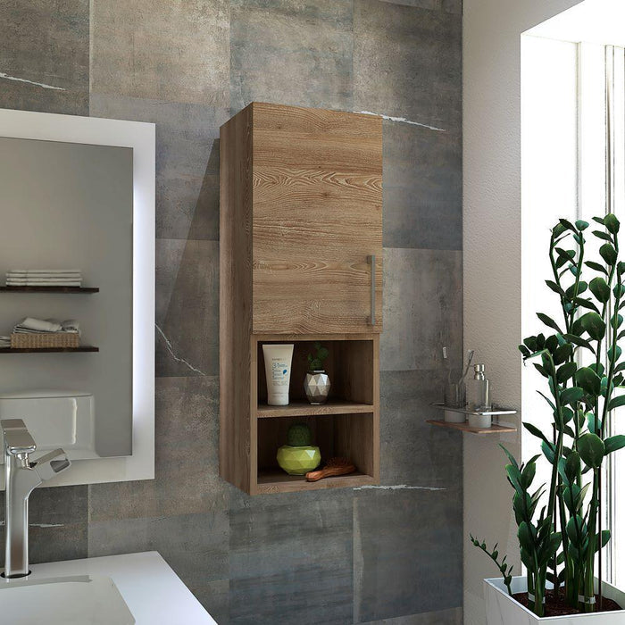 GABINETE DE BAÑO APOLIS, MIEL, CON ESPACIO PARA GUARDAR OBJETOS DE ASEO PERSONAL X2