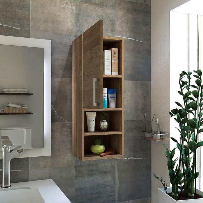 GABINETE DE BAÑO APOLIS, MIEL, CON ESPACIO PARA GUARDAR OBJETOS DE ASEO PERSONAL X2