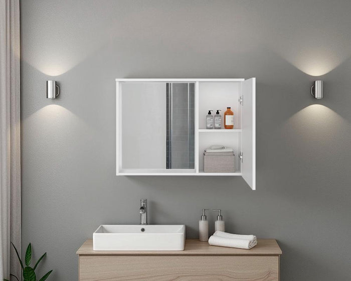 Gabinete De Baño Lagoa, Blanco, Con espacio para guardar objetos de aseo personal ZF