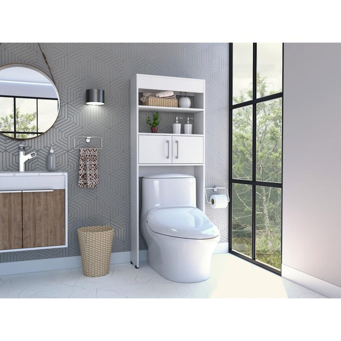 GABINETE DE BAÑO OPORTO, BLANCO, AHORRADOR DE ESPACIO