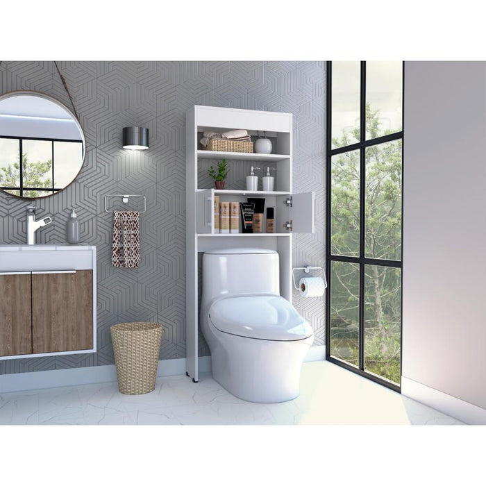 GABINETE DE BAÑO OPORTO, BLANCO, AHORRADOR DE ESPACIO