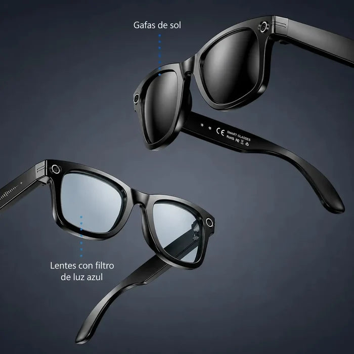GAFAS CÁMARA INTELIGENTES BLUETOOTH ALTAVOZ SMART GLASSES