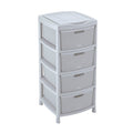 Gavetero Fique Con 4 Gavetas y Tapa Organizadora Gris Hielo
