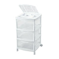 Gavetero Grande con 3 Gavetas y Tapa Organizadora Blanco