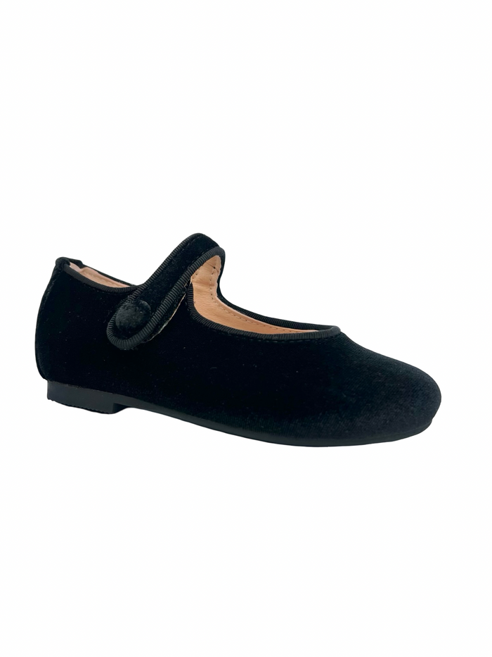 Gigi Black Velvet Mary Jane