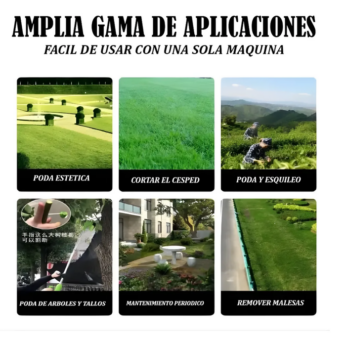 GUADAÑA PODADORA CORTADORA CÉSPED ELÉCTRICA 800W 56V BATERIA NEGRO