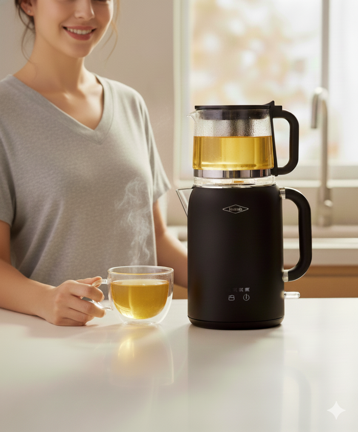 Hervidor De Agua e Infusor Eléctrico Haceb, Negro