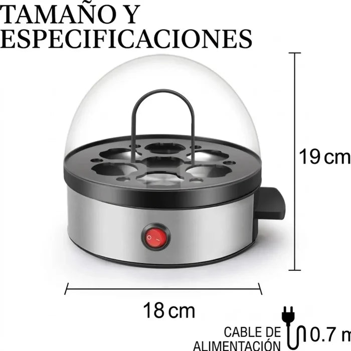 HERVIDOR HUEVOS VAPOR ELÉCTRICO AUTOMÁTICO HUEVOS TIBIOS