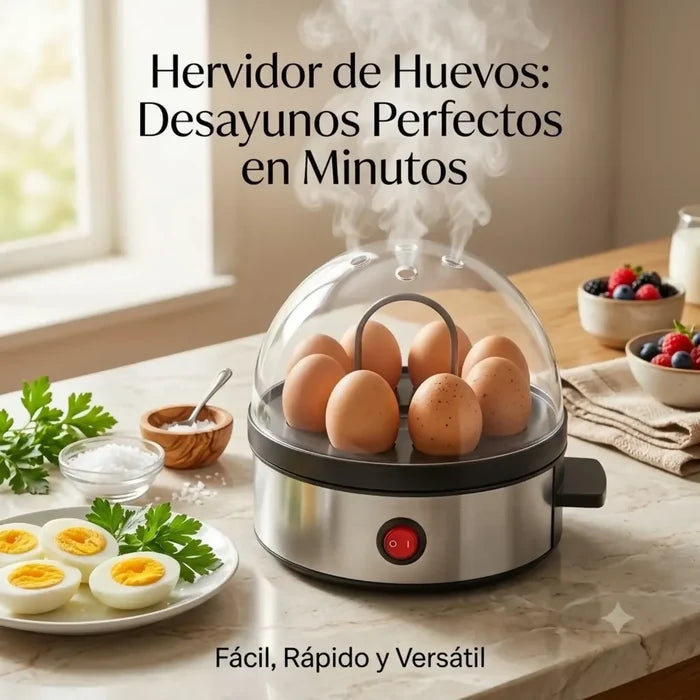HERVIDOR HUEVOS VAPOR ELÉCTRICO AUTOMÁTICO HUEVOS TIBIOS
