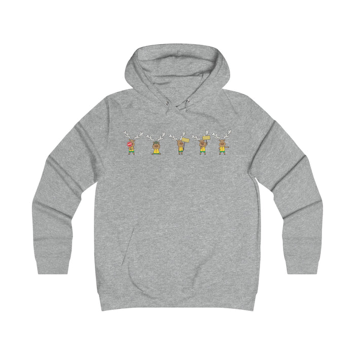 Holiday Girlie College Hoodie - Christmas in the Park Mascot Blinky