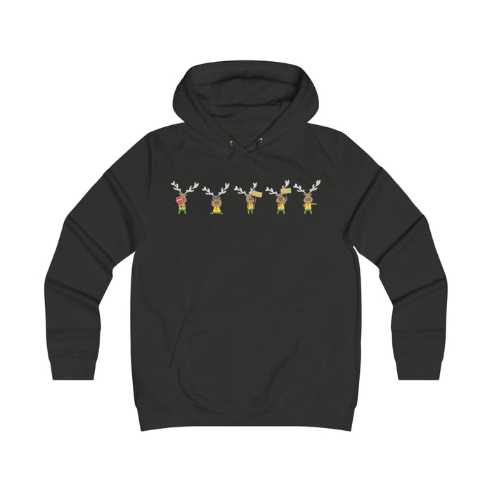 Holiday Girlie College Hoodie - Christmas in the Park Mascot Blinky