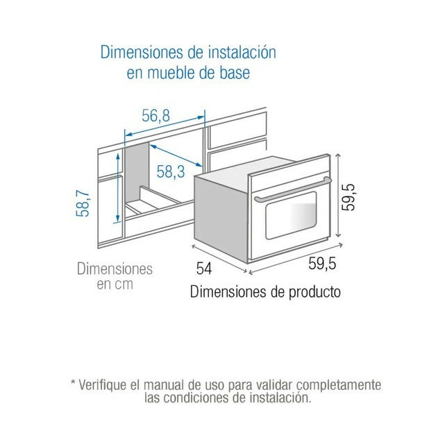 HORNO DE EMPOTRAR CHALLENGER MIXTO-52LTS-60CM-120V - HG 2555 – ACERO INOX/NEGRO
