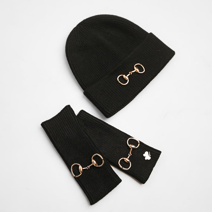 Horsebit Fingerless Gloves