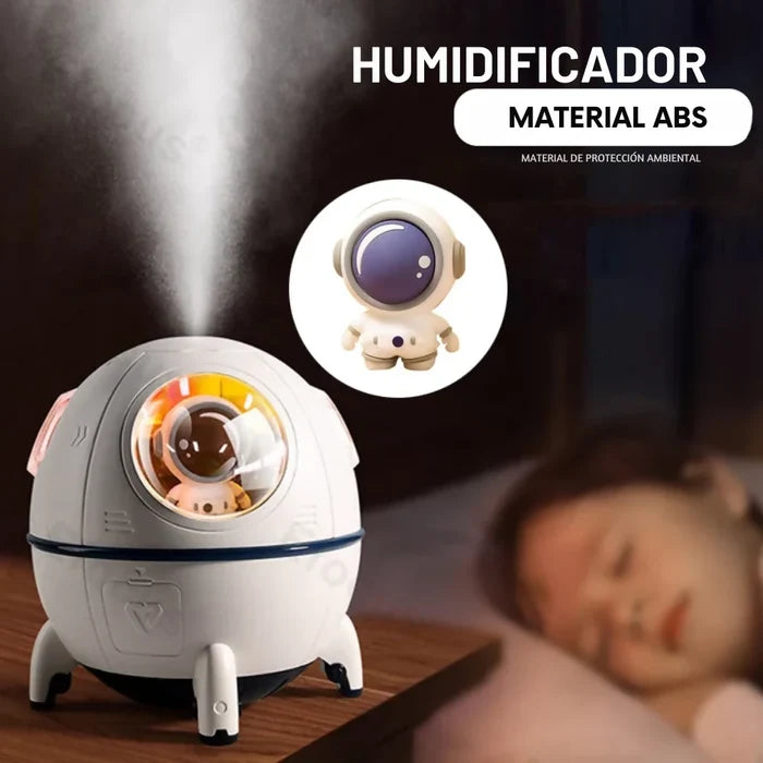 HUMIDIFICADOR CÁPSULA ESPACIAL CON MINI ASTRONAUTA DE 200ML 🚀✨