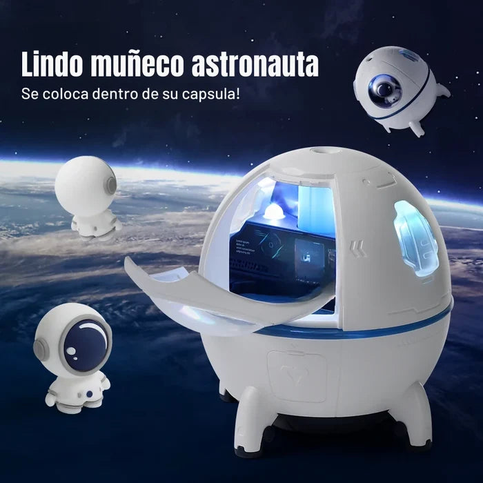 HUMIDIFICADOR CÁPSULA ESPACIAL CON MINI ASTRONAUTA DE 200ML 🚀✨
