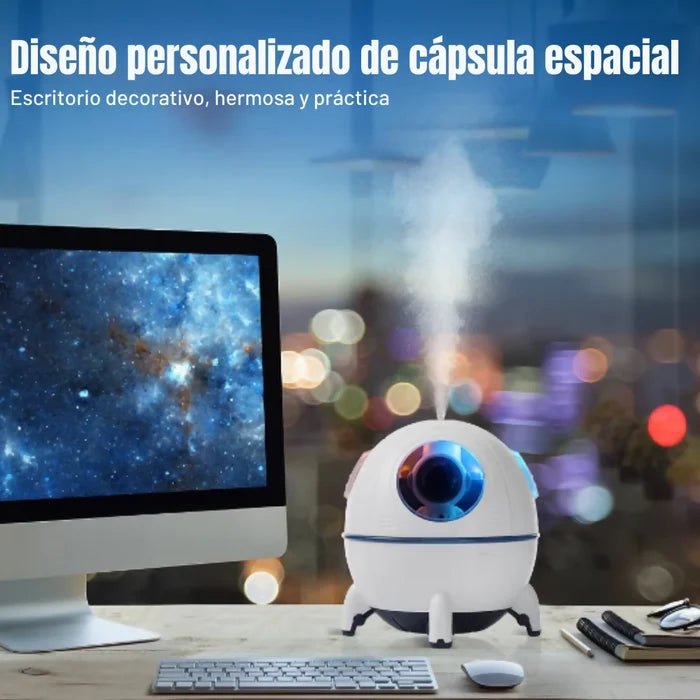 HUMIDIFICADOR CÁPSULA ESPACIAL CON MINI ASTRONAUTA DE 200ML 🚀✨