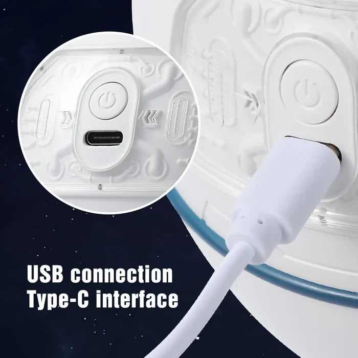 HUMIDIFICADOR CÁPSULA ESPACIAL CON MINI ASTRONAUTA DE 200ML 🚀✨