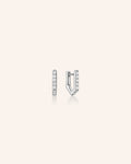 Infinity Huggie Earrings with Sapphires