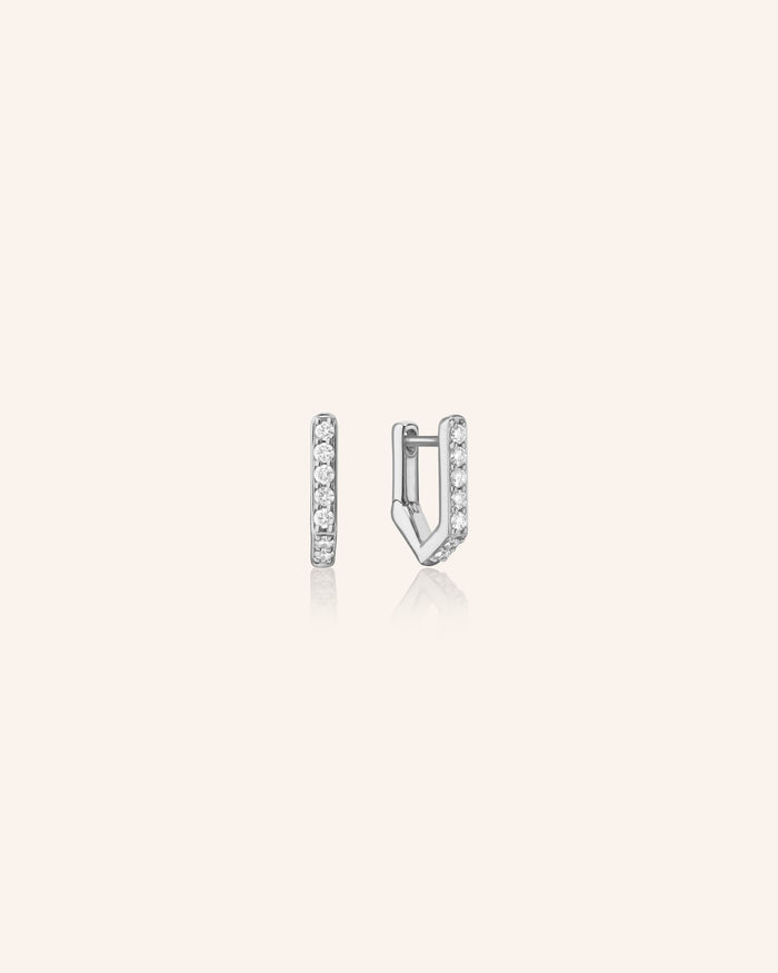 Infinity Huggie Earrings with Sapphires