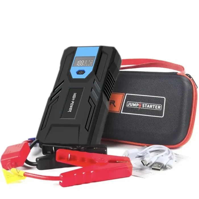 INICIADOR DE BATERÍA PARA CARRO MOTO CON LINTERNA POWER BANK