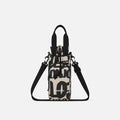 A Sherpani Izzie Ciao Water Bottle Crossbody, front view showing strap and front pocket on white background.  #color_ciao-print