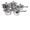 JUEGO DE OLLAS ACERO QUIRÚRGICO SWISSHOME 12 PIEZAS PLATEADO