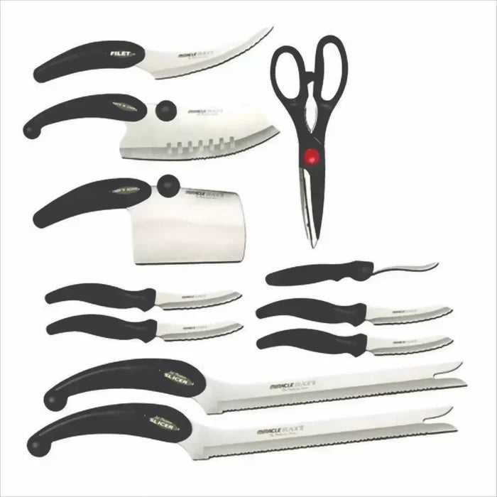 JUEGO DE SET CUCHILLOS PROFESIONALES CHEF MIBACLE BLADE 13 P ✅