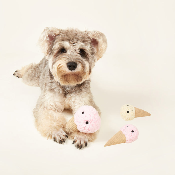 JUGUETES DE PELUCHE PARA CACHORROS HELADO FUCSIA