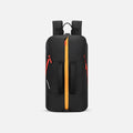 A Sherpani Juno Chromatic Black Duffel Backpack, front view showing duffle straps and main pocket on white backdrop.  #color_chromatic-black