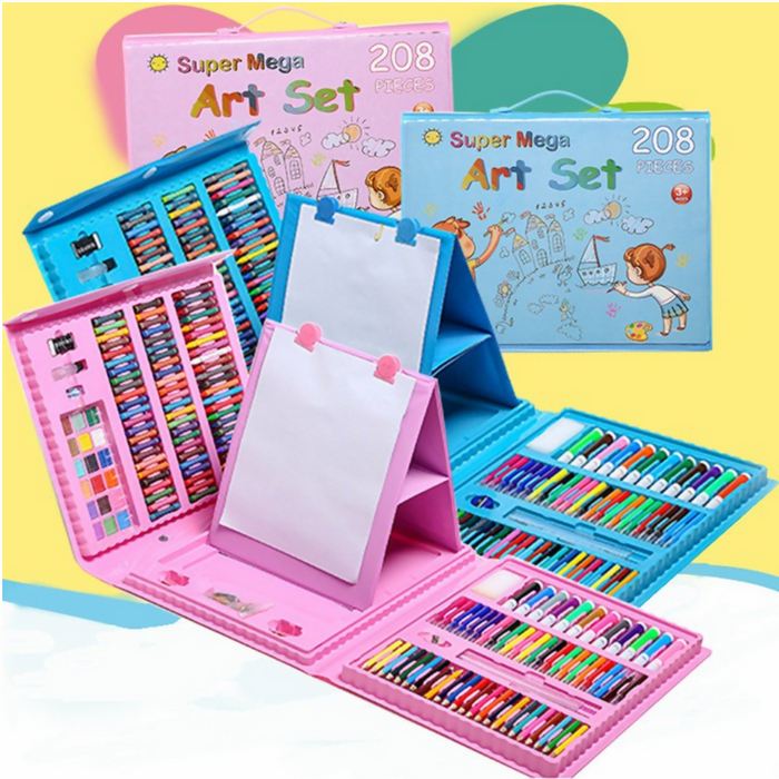 KIT DE PINTURA PARA NIÑOS DE 208 PCS – SET DE ARTE Y MANUALIDADES