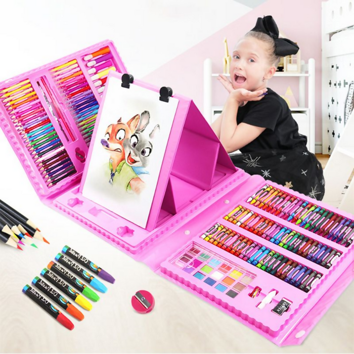 KIT DE PINTURA PARA NIÑOS DE 208 PCS – SET DE ARTE Y MANUALIDADES