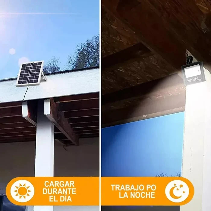 LÁMPARA REFLECTOR SOLAR 100W LED EXTERIOR IP66 PANEL SOLAR