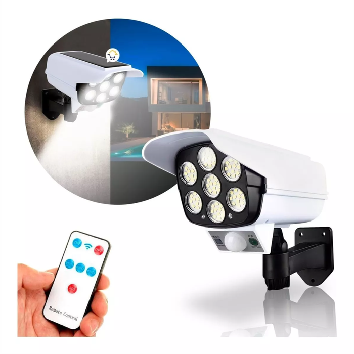 LÁMPARA SOLAR CONTROL REMOTO SENSOR DE MOVIMIENTO