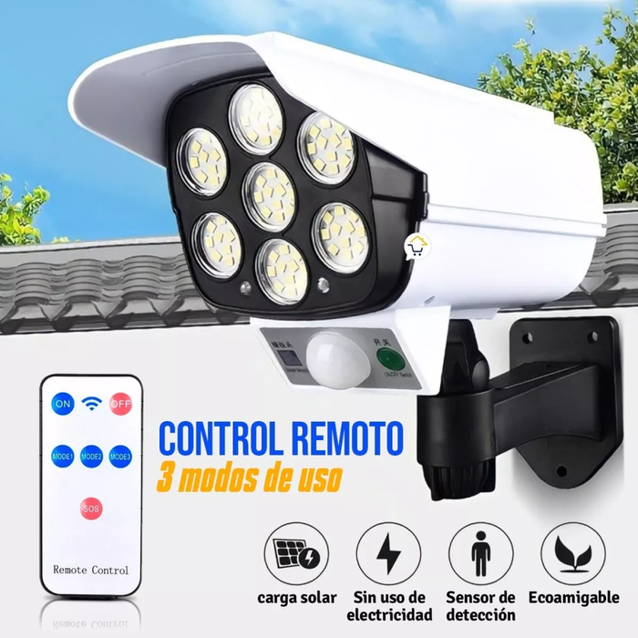 LÁMPARA SOLAR CONTROL REMOTO SENSOR DE MOVIMIENTO