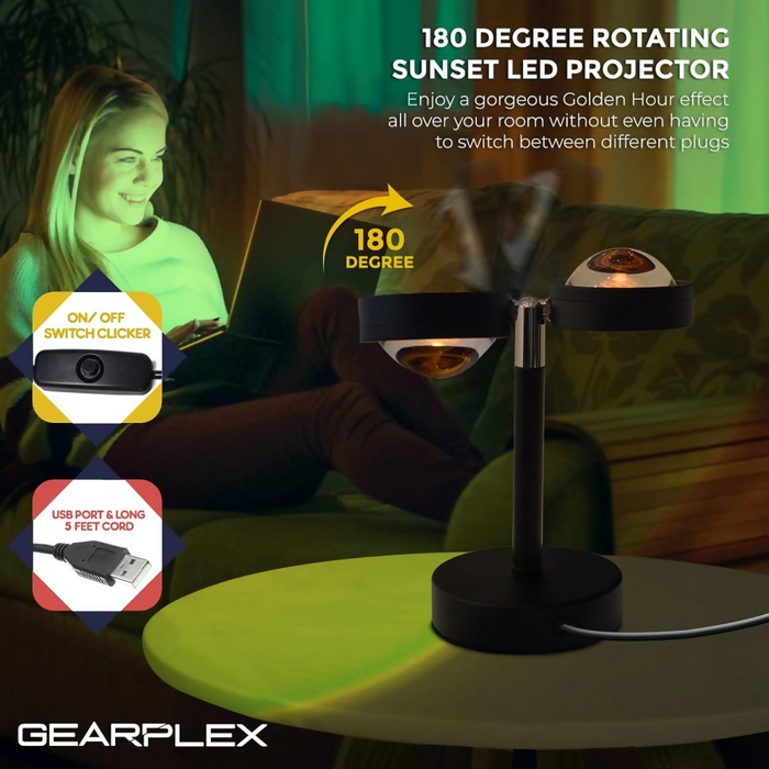 LÁMPARA SUNSET RGB EFECTO ATARDECER DECORACIÓN VIDEOS TIKTOK