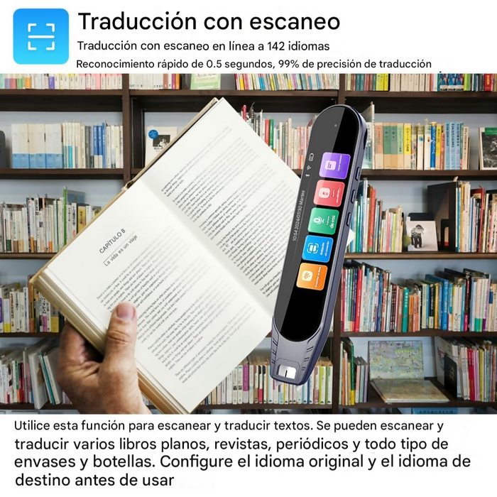 LÁPIZ PLUMA TRADUCTORA IDIOMAS TEXTO A VOZ 142 IDIOMAS B400 NEGRO