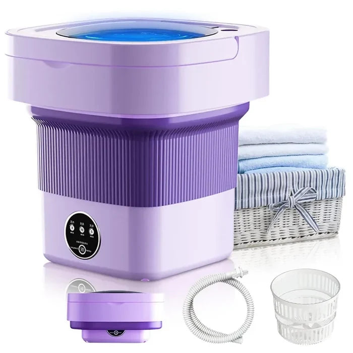 LAVADORA PLEGABLE CON DESAGÜE Y CENTRIFUGADO 10 LITROS 60W