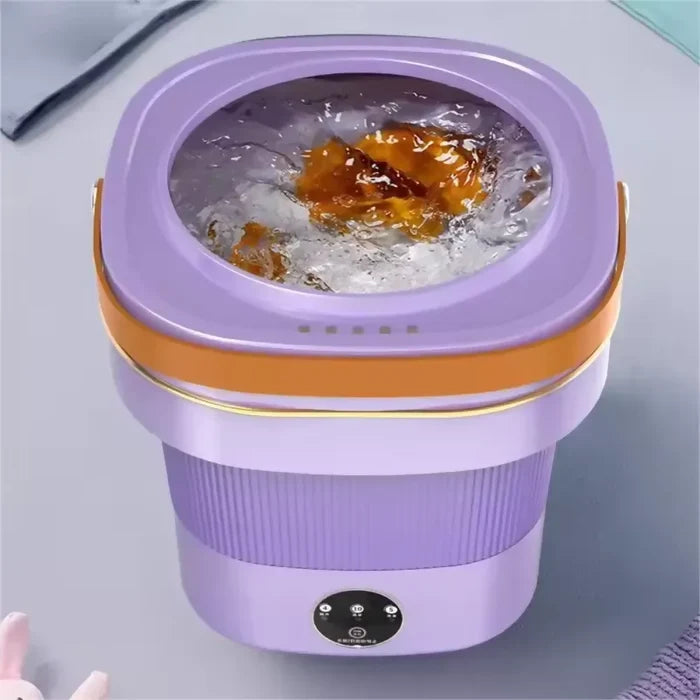 LAVADORA PLEGABLE CON DESAGÜE Y CENTRIFUGADO 10 LITROS 60W