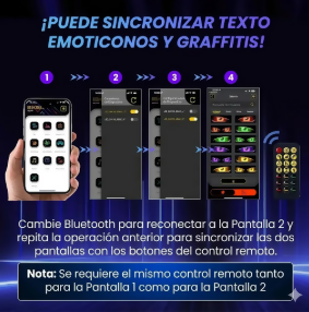 LETRERO PANTALLA LED OJOS CAMION BUS PROGRAMABLE 176X19 CM