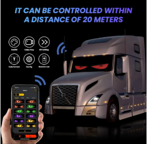 LETRERO PANTALLA LED OJOS CAMION BUS PROGRAMABLE 176X19 CM
