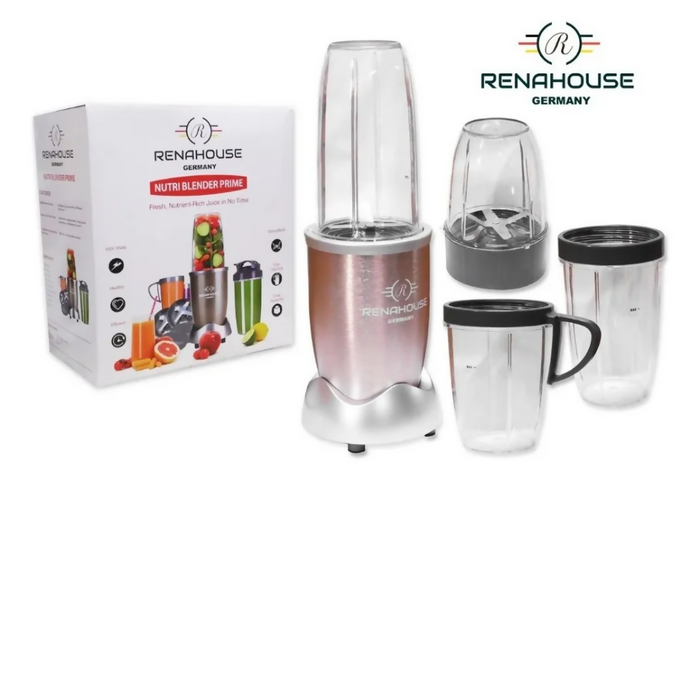 LICUADORA EXTRACTOR 1000W GERMANY RENAHOUSE ALTA POTENCIA PLATEADO