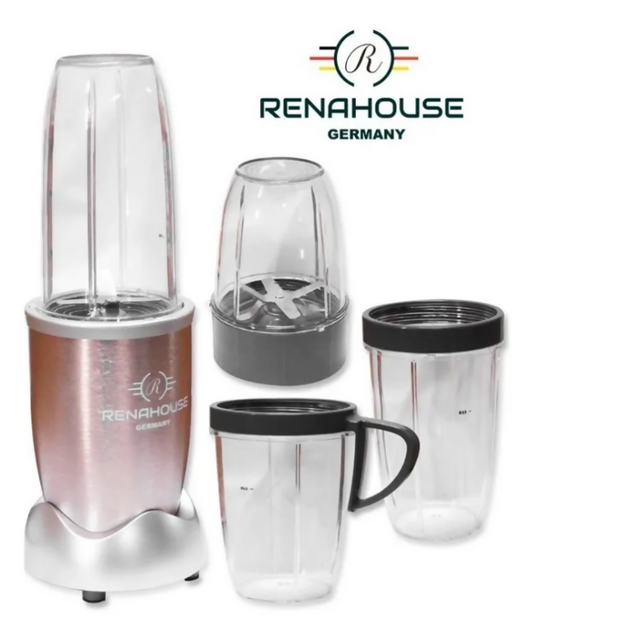 LICUADORA EXTRACTOR 1000W GERMANY RENAHOUSE ALTA POTENCIA PLATEADO