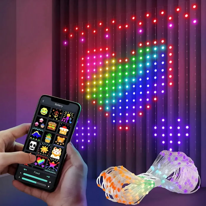 LUZ NAVIDAD CORTINA LED INTELIGENTE ALEXA CONTROL REMOTO 1