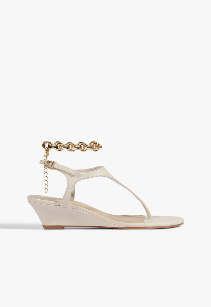 Lys Leather Sandal 5 Sugar White Leather - Schutz Shoes
