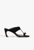 Maisie Nubuck Sandal 5 Black Nubuck - Schutz Shoes